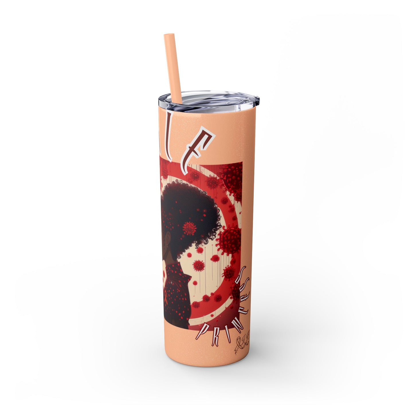 SICKLE PRINCESS - Skinny Tumbler with Straw, 20oz