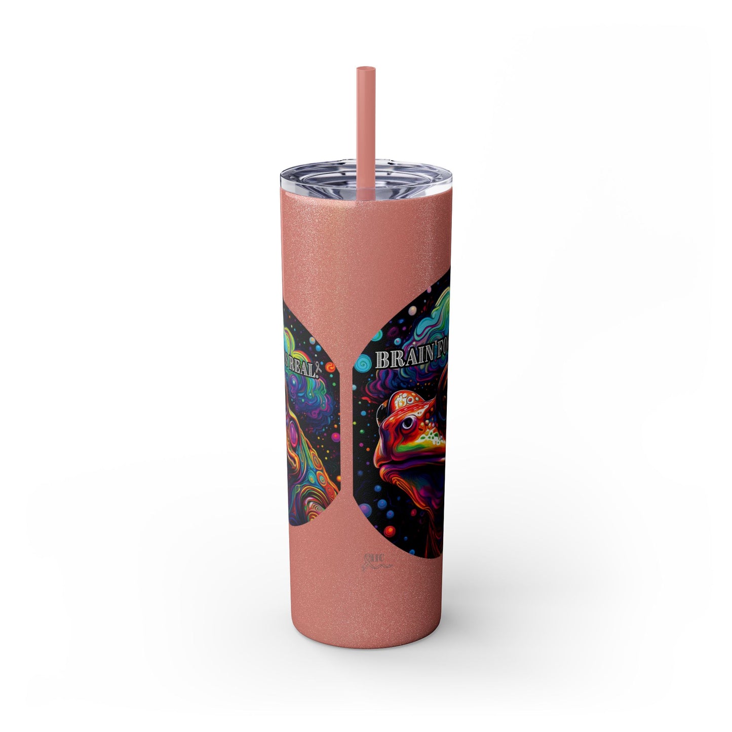 BRAIN FOG Skinny Tumbler with Straw, 20oz