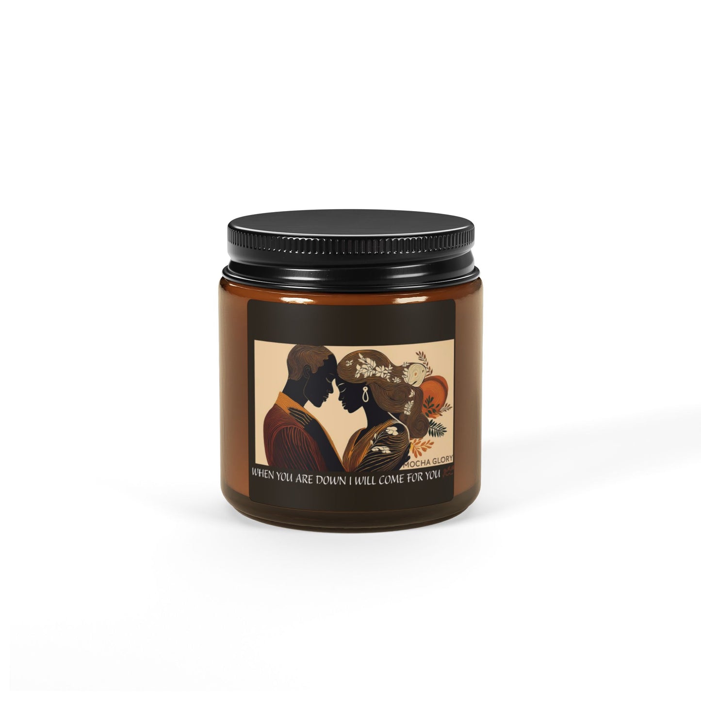 WHEN YOU ARE DOWN Scented Soy Candle (Multi-Size, Amber Jar)