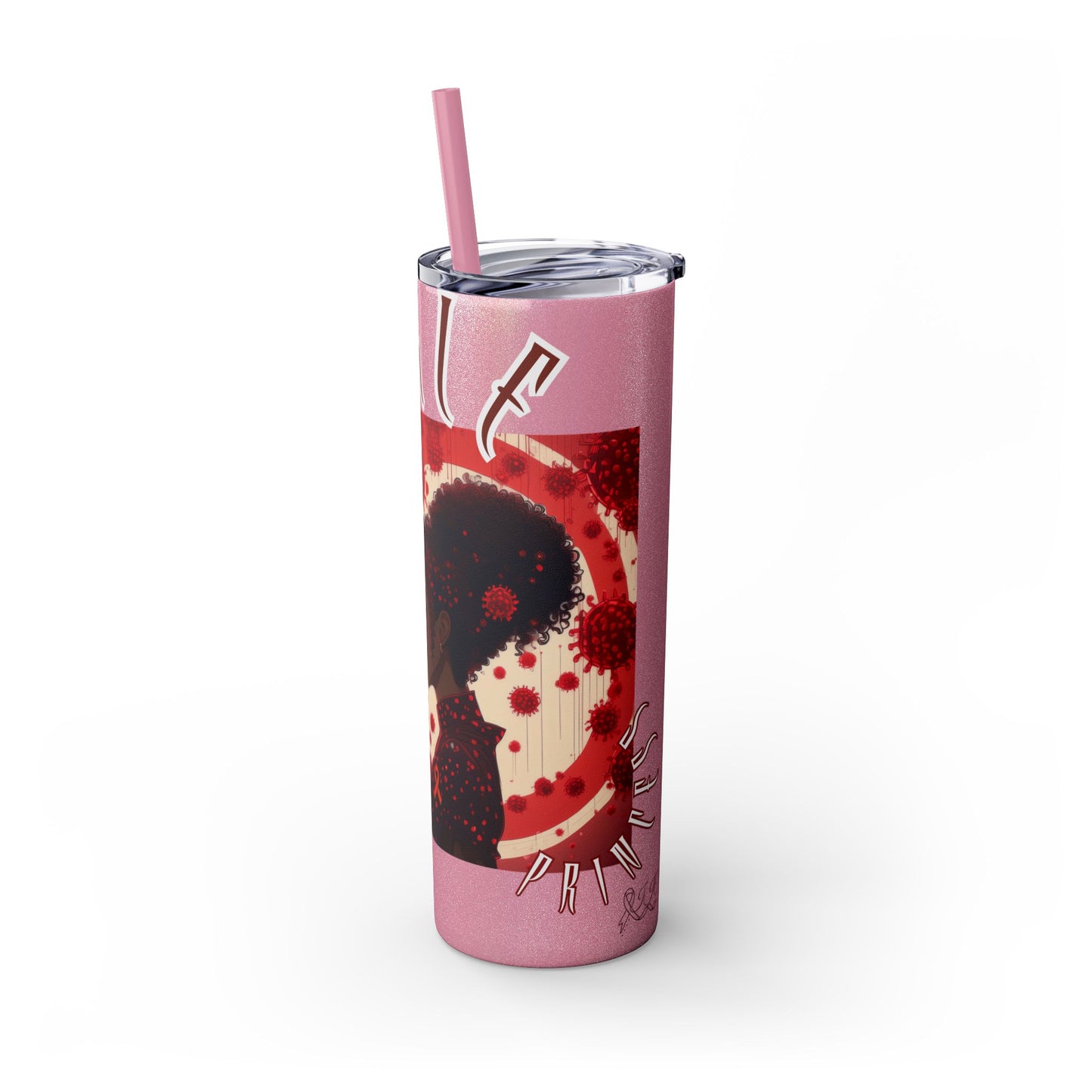 SICKLE PRINCESS - Skinny Tumbler with Straw, 20oz