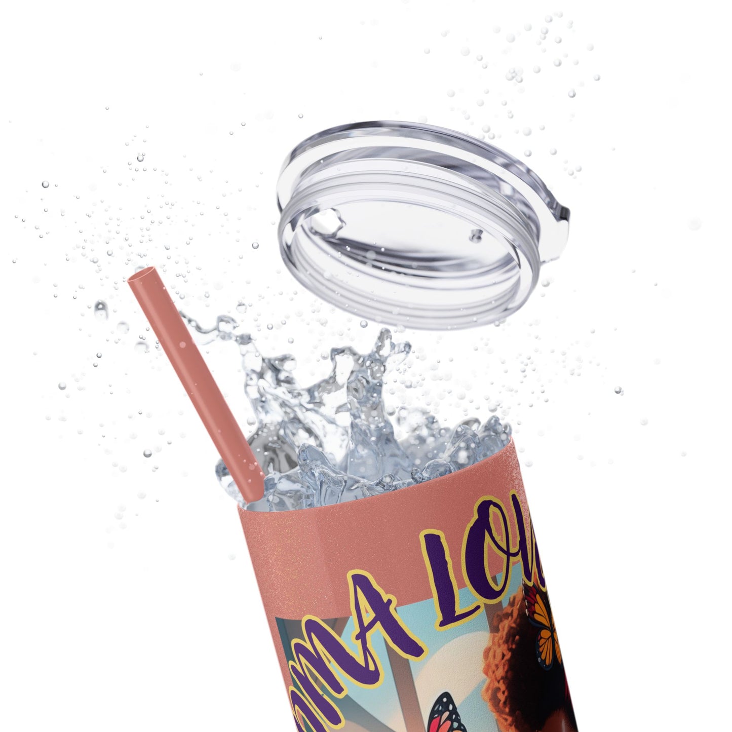 GRANDMA LOVES HER SICKLE PRINCESS - Skinny Tumbler with Straw, 20oz