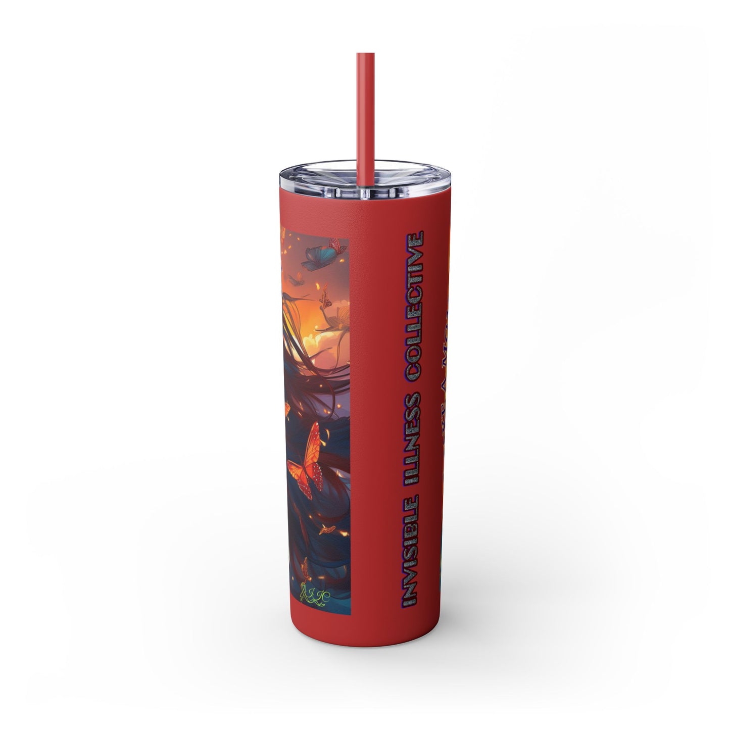 Just Breath: Nurses Rock! Collection Skinny Tumbler with Straw, 20oz