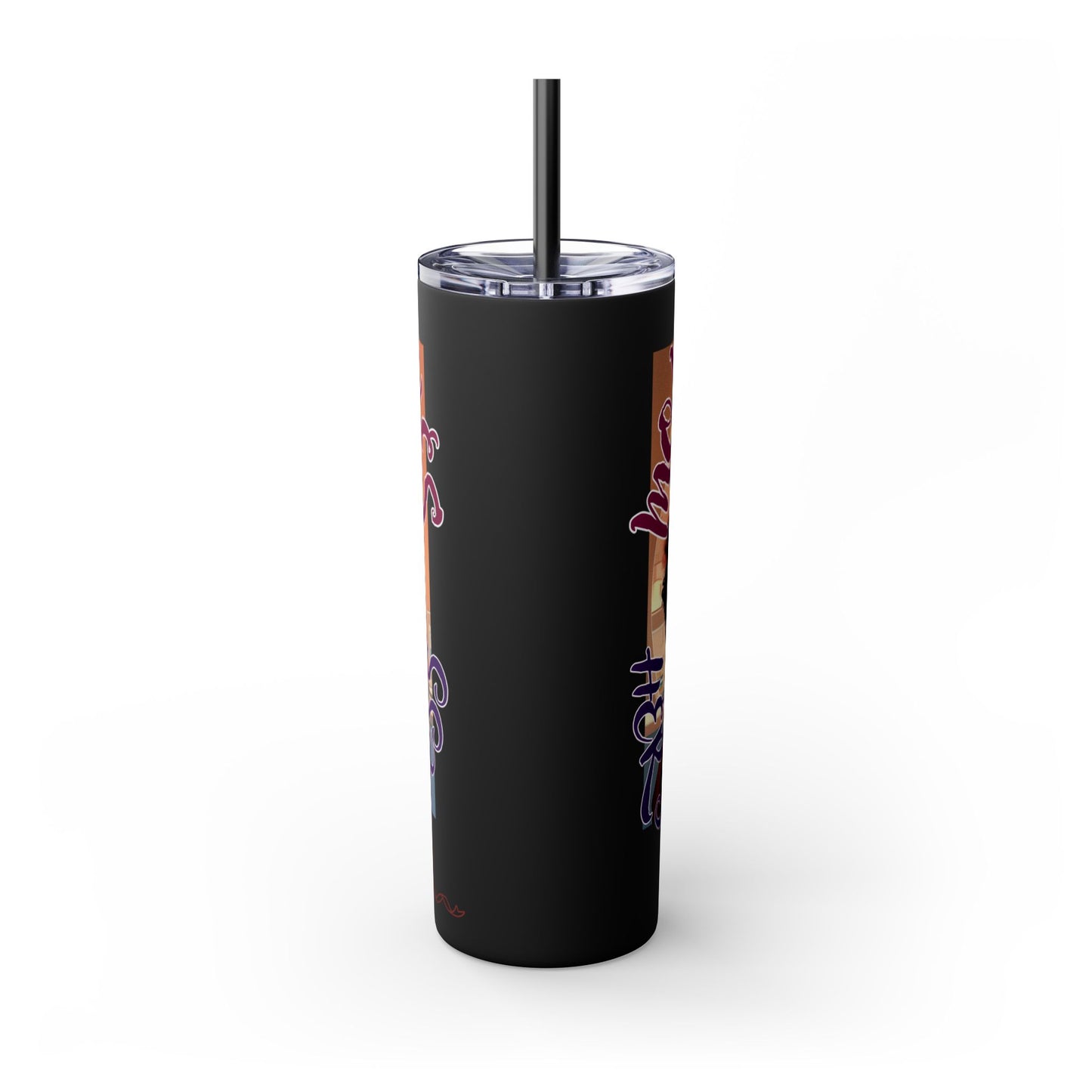 Mommy Loves: Skinny Tumbler with Straw, 20oz