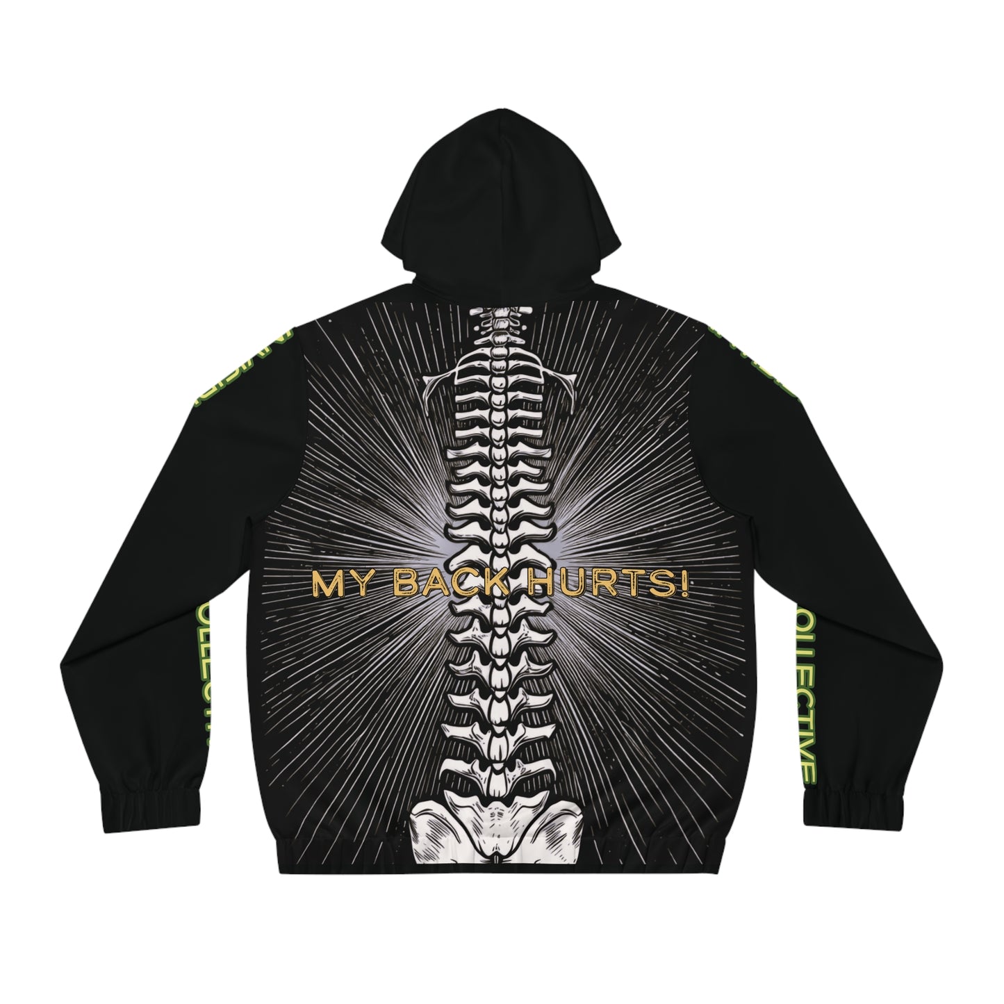 MY BACK HURTS - Men's Full-Zip Hoodie (AOP)