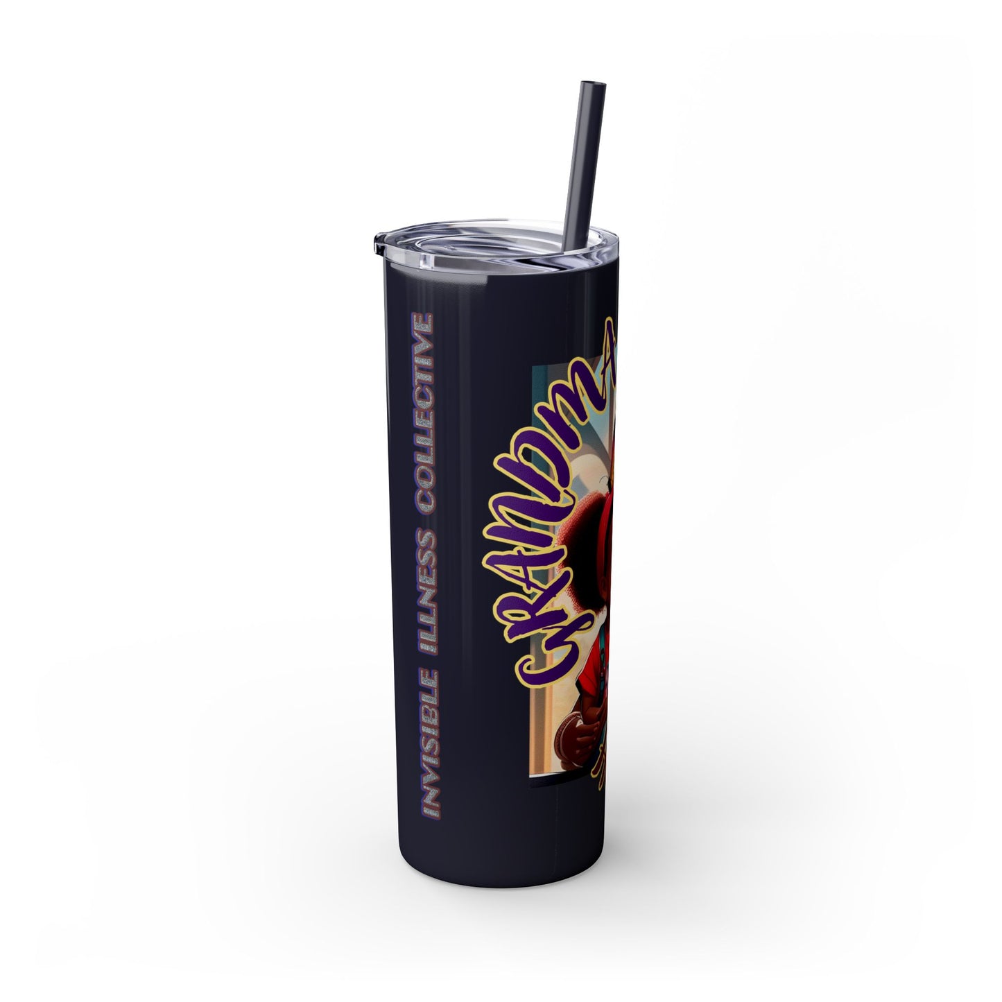 GRANDMA LOVES HER SICKLE PRINCESS - Skinny Tumbler with Straw, 20oz