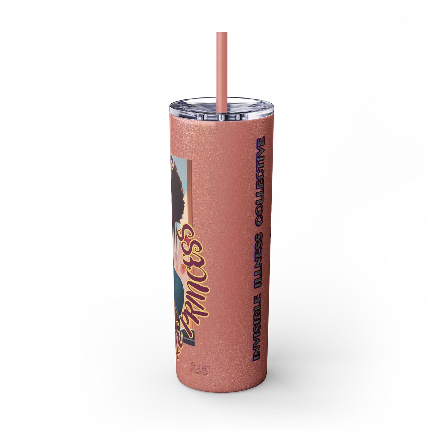 GRANDMA LOVES HER SICKLE PRINCESS - Skinny Tumbler with Straw, 20oz