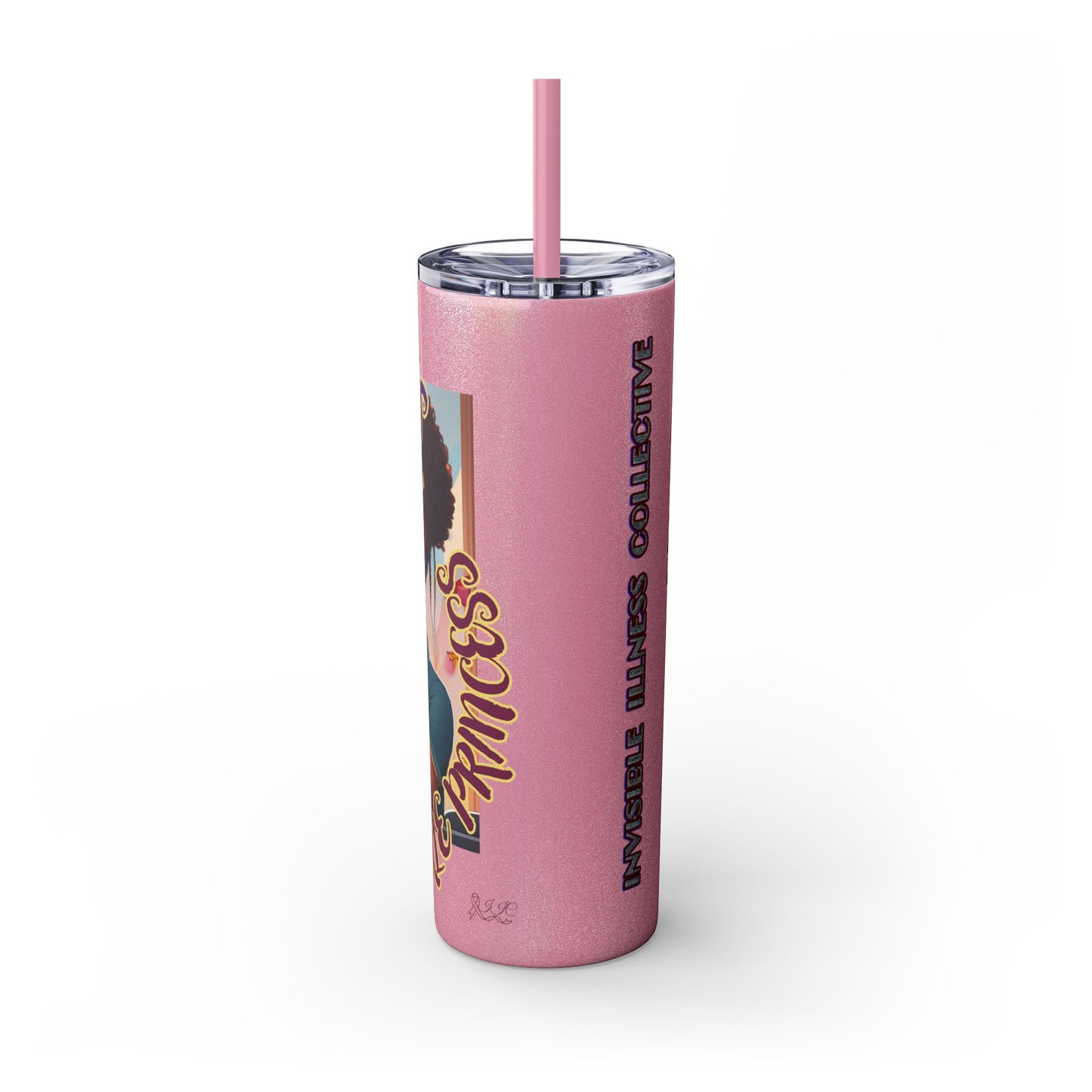 GRANDMA LOVES HER SICKLE PRINCESS - Skinny Tumbler with Straw, 20oz