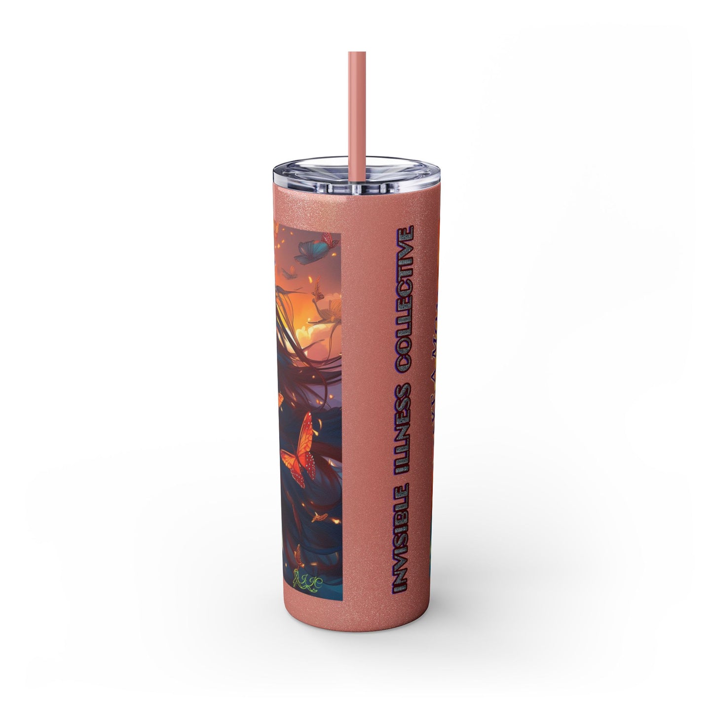 Just Breath: Nurses Rock! Collection Skinny Tumbler with Straw, 20oz