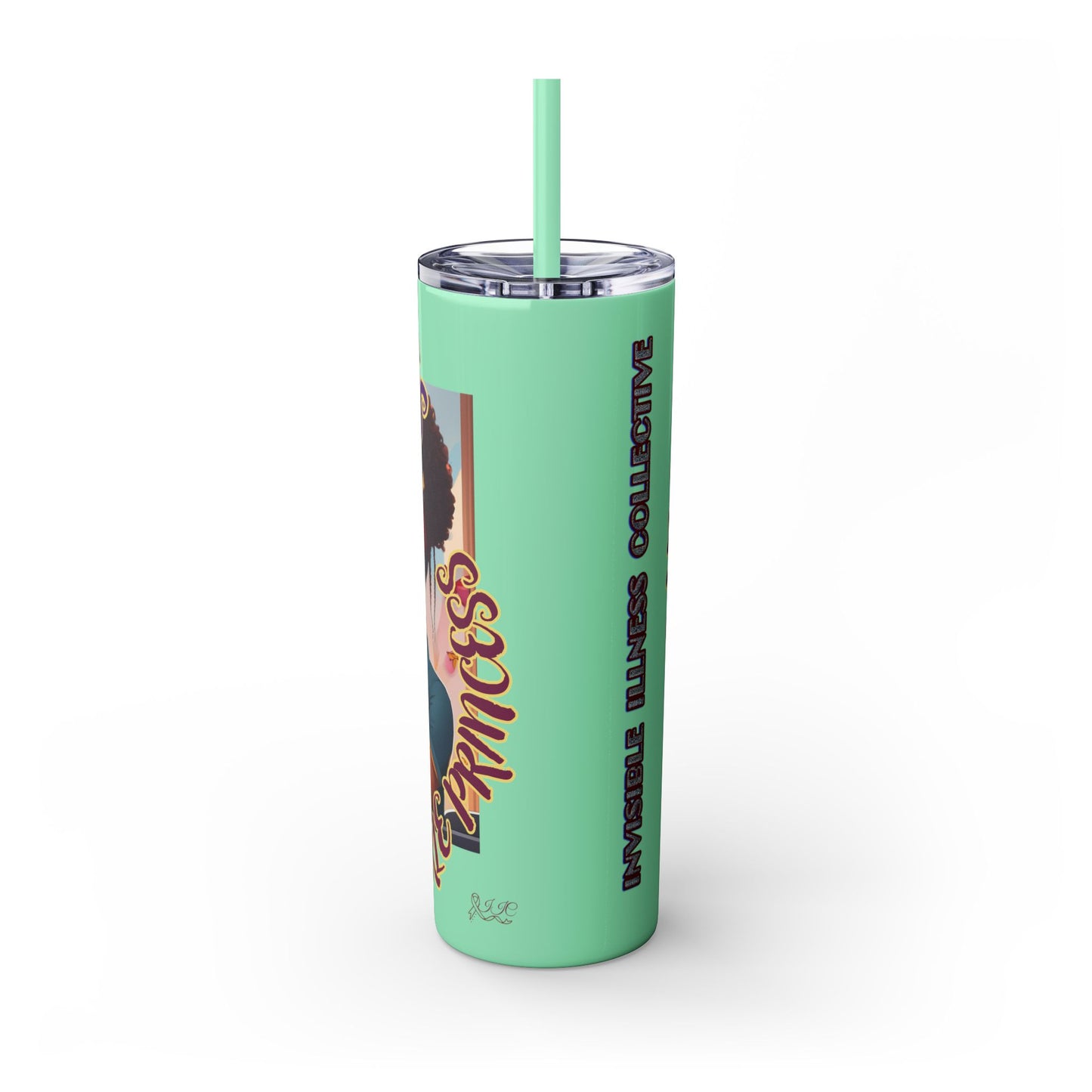 GRANDMA LOVES HER SICKLE PRINCESS - Skinny Tumbler with Straw, 20oz