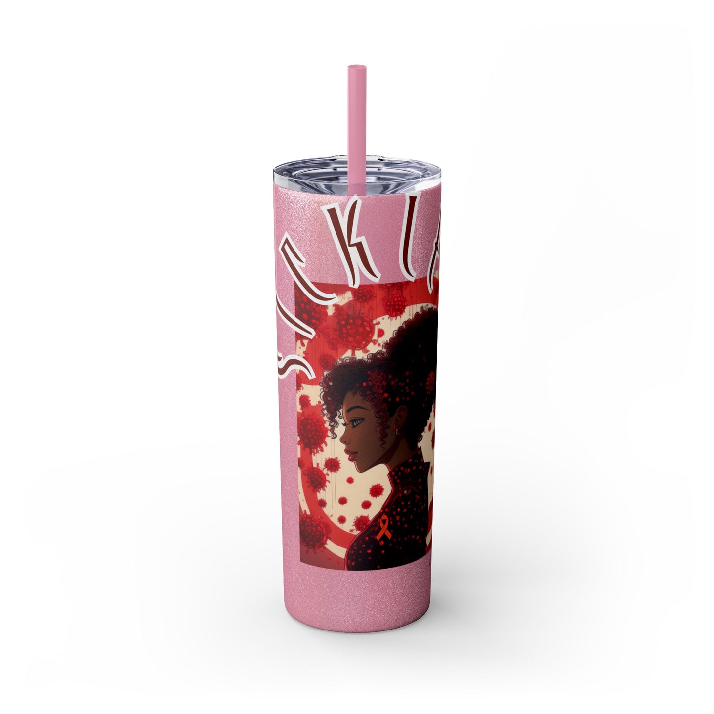 SICKLE PRINCESS - Skinny Tumbler with Straw, 20oz