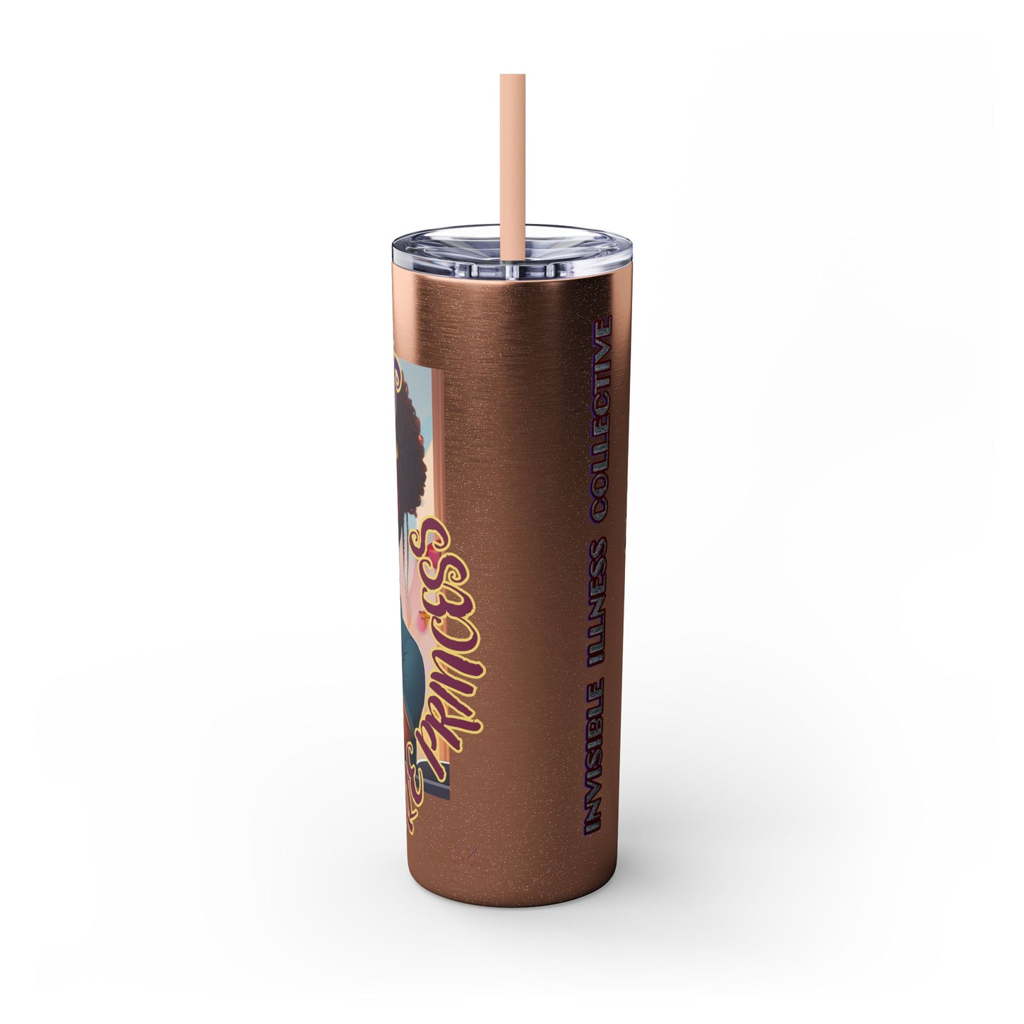 GRANDMA LOVES HER SICKLE PRINCESS - Skinny Tumbler with Straw, 20oz