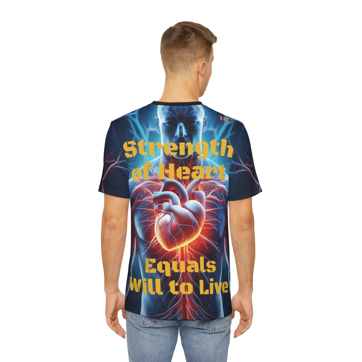 Strength of Heart Polyester Tee for Men (AOP)