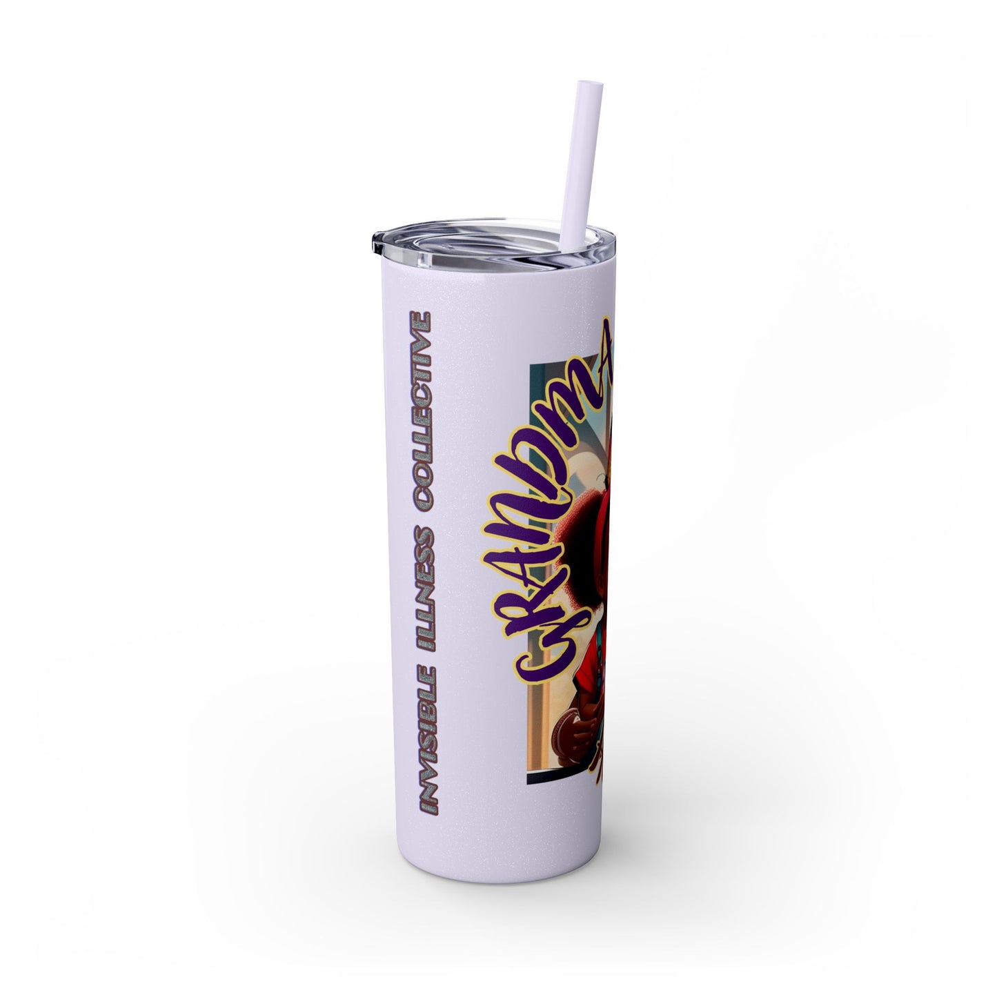 GRANDMA LOVES HER SICKLE PRINCESS - Skinny Tumbler with Straw, 20oz