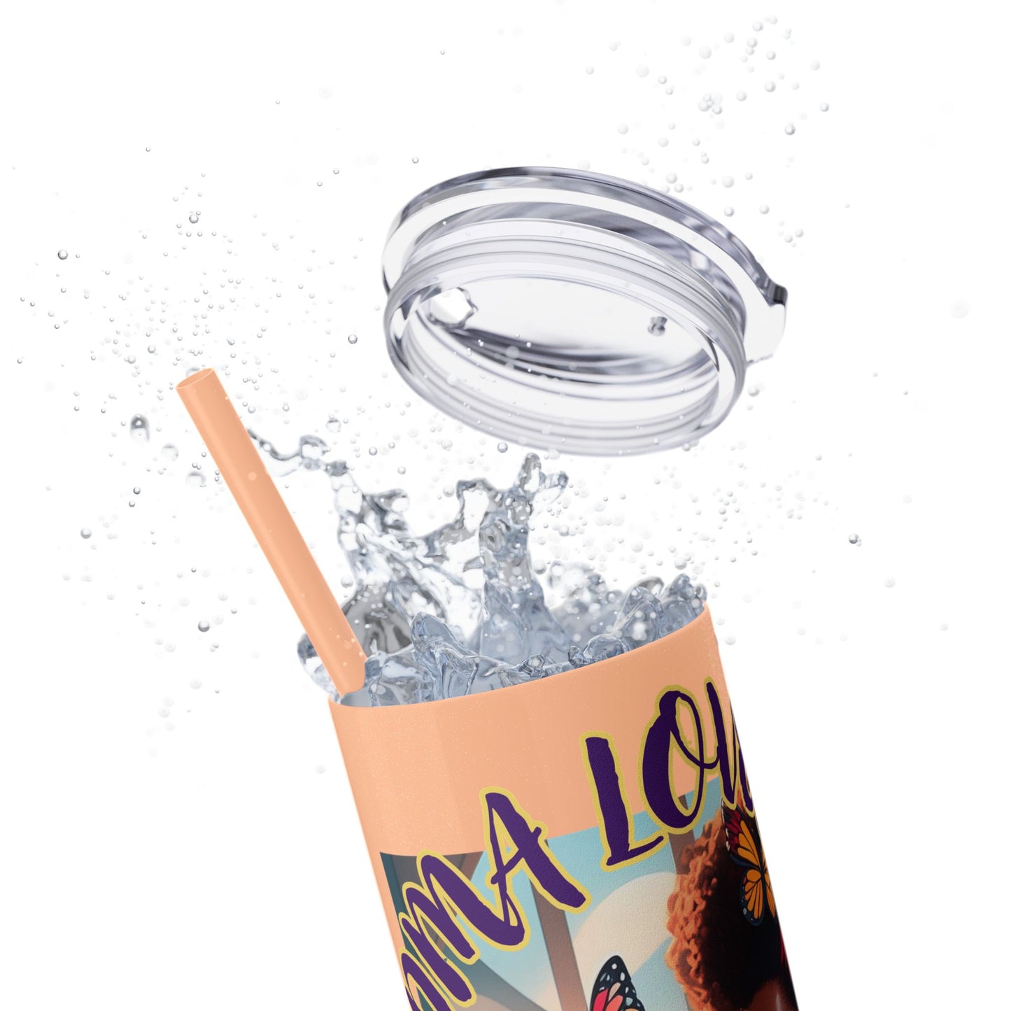 GRANDMA LOVES HER SICKLE PRINCESS - Skinny Tumbler with Straw, 20oz