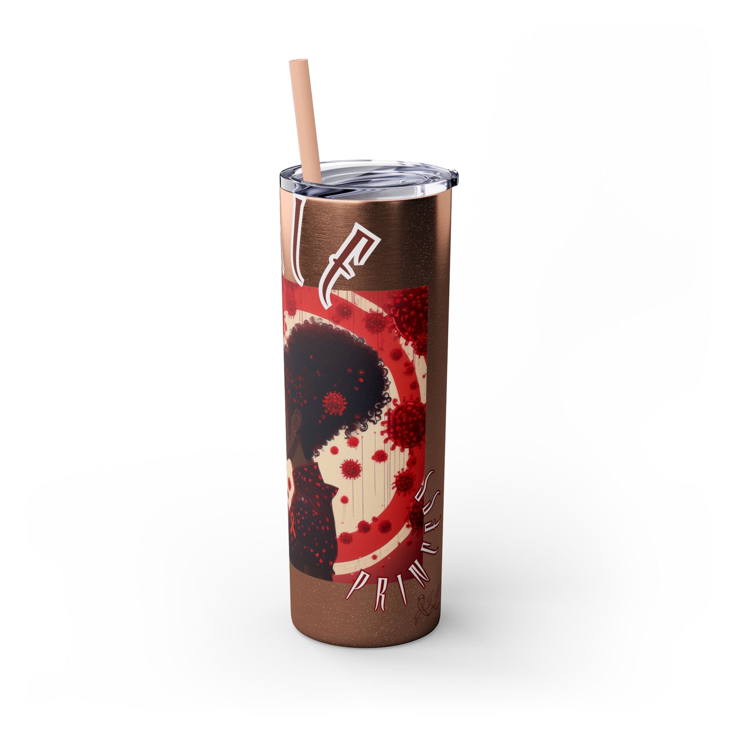 SICKLE PRINCESS - Skinny Tumbler with Straw, 20oz