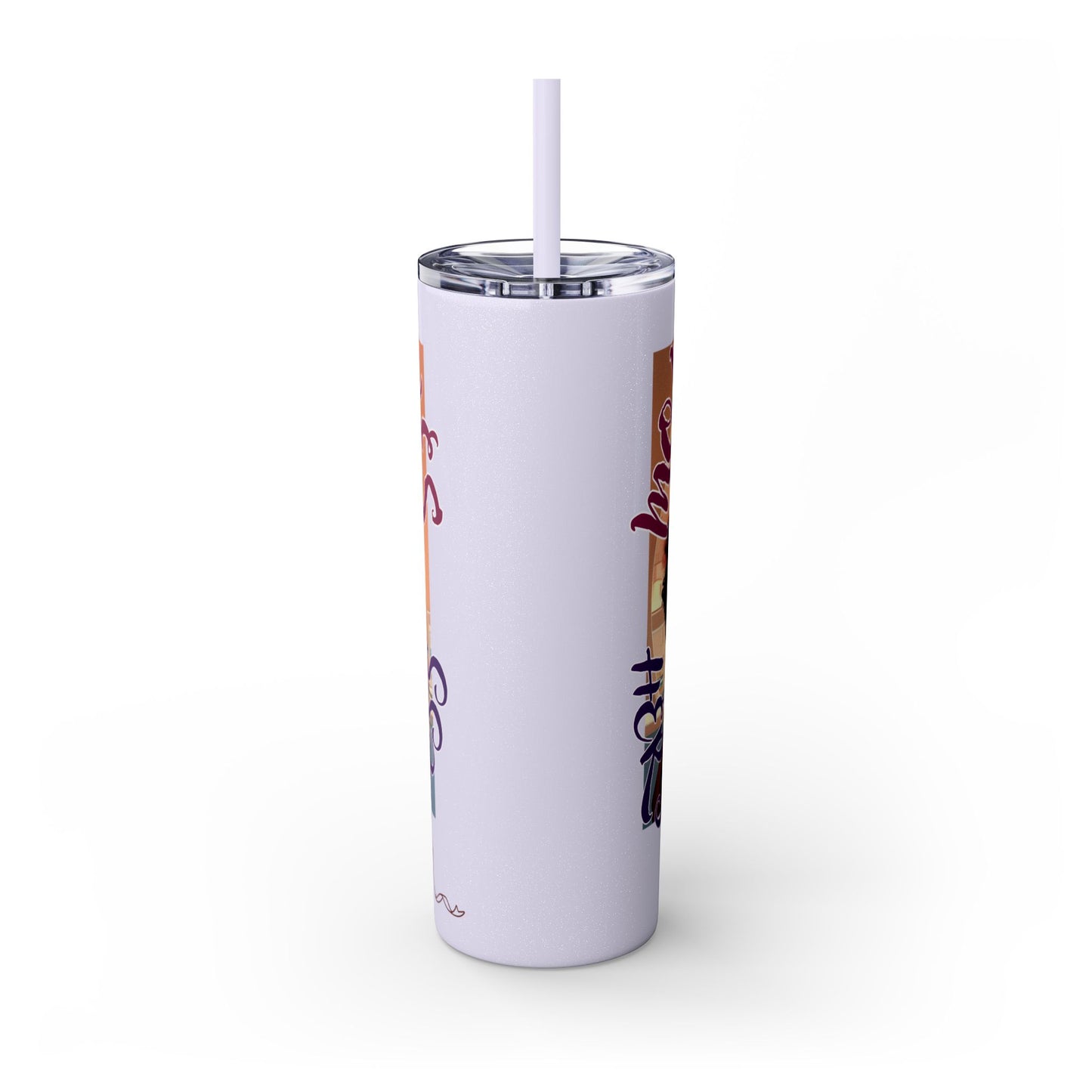 Mommy Loves: Skinny Tumbler with Straw, 20oz