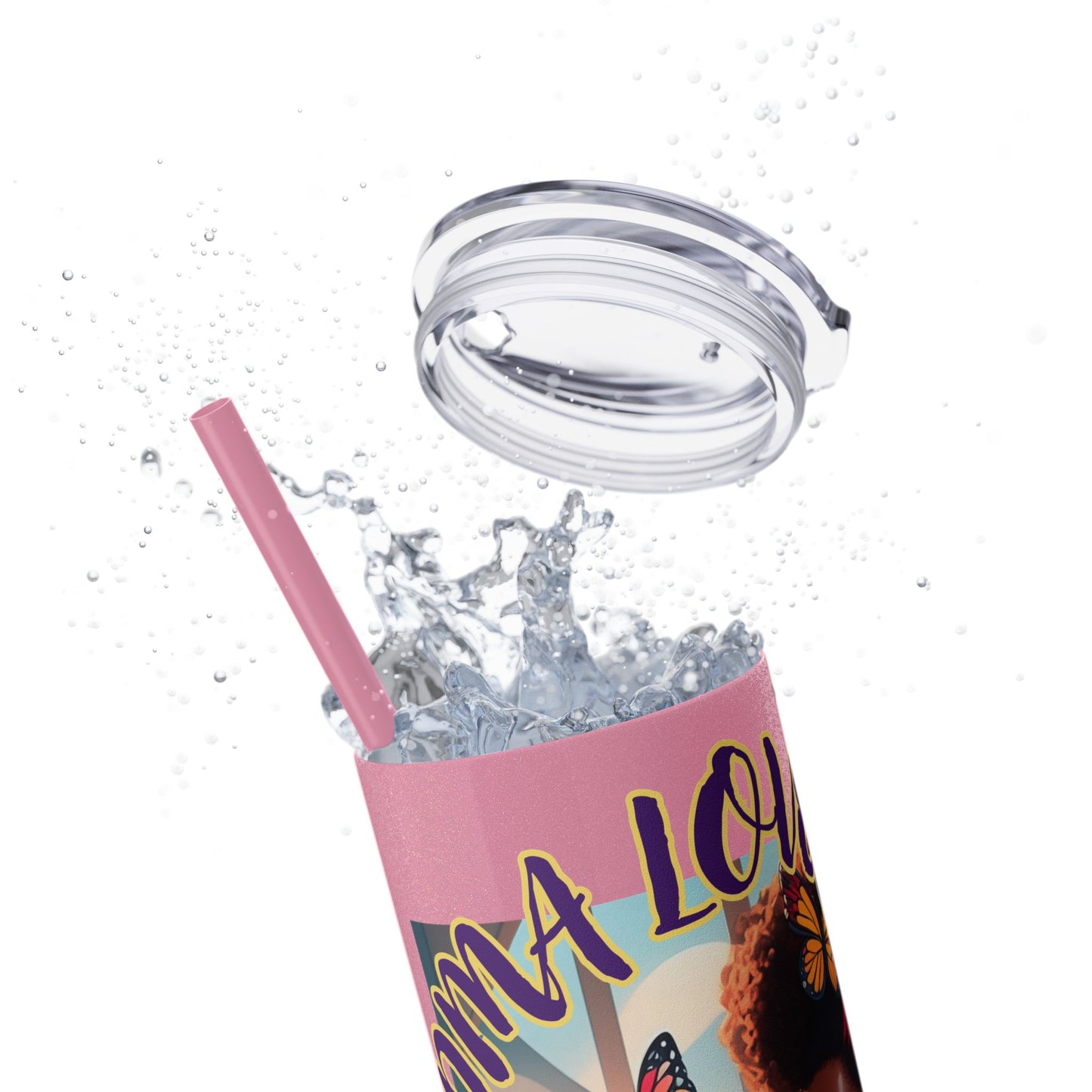 GRANDMA LOVES HER SICKLE PRINCESS - Skinny Tumbler with Straw, 20oz