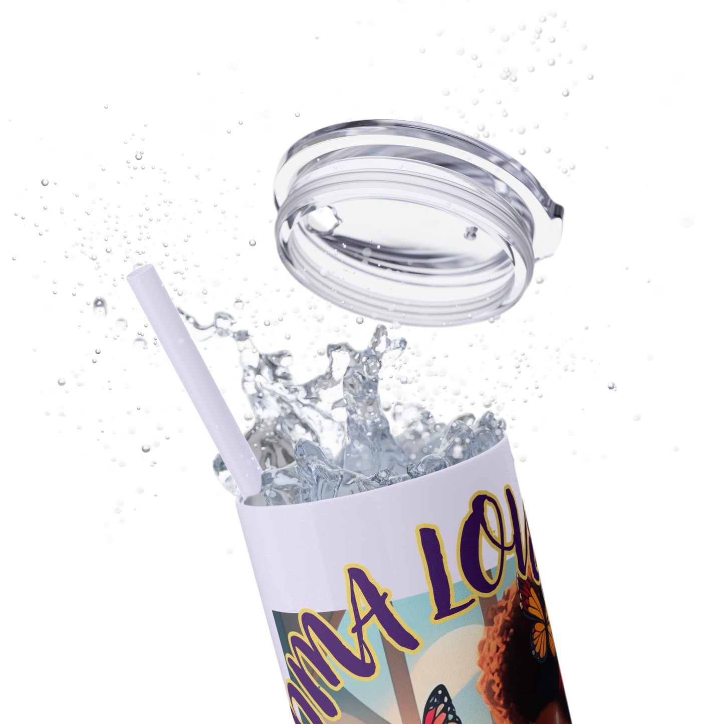 GRANDMA LOVES HER SICKLE PRINCESS - Skinny Tumbler with Straw, 20oz