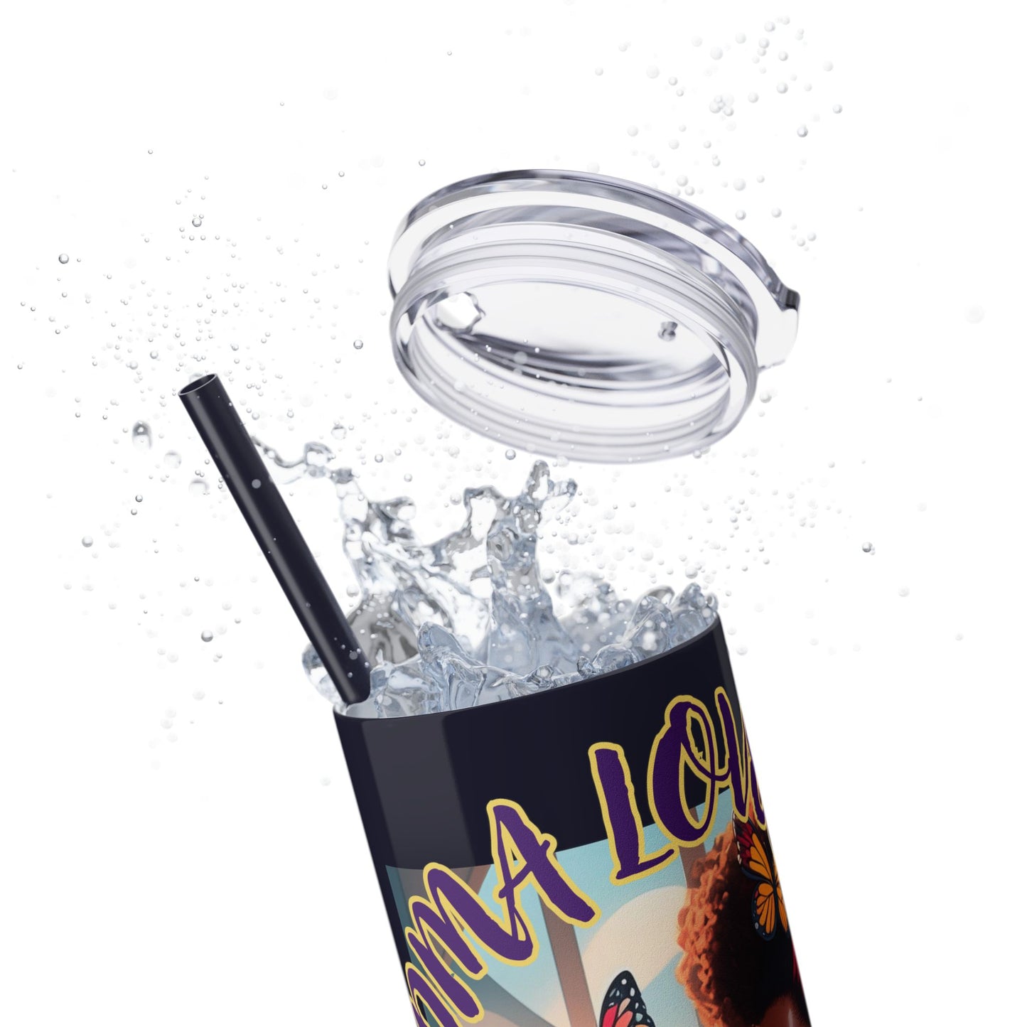 GRANDMA LOVES HER SICKLE PRINCESS - Skinny Tumbler with Straw, 20oz