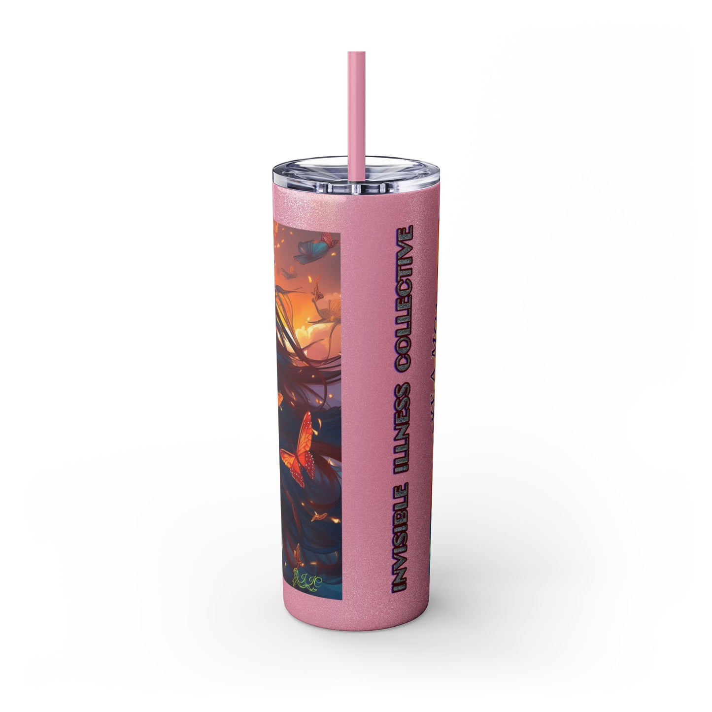 Just Breath: Nurses Rock! Collection Skinny Tumbler with Straw, 20oz