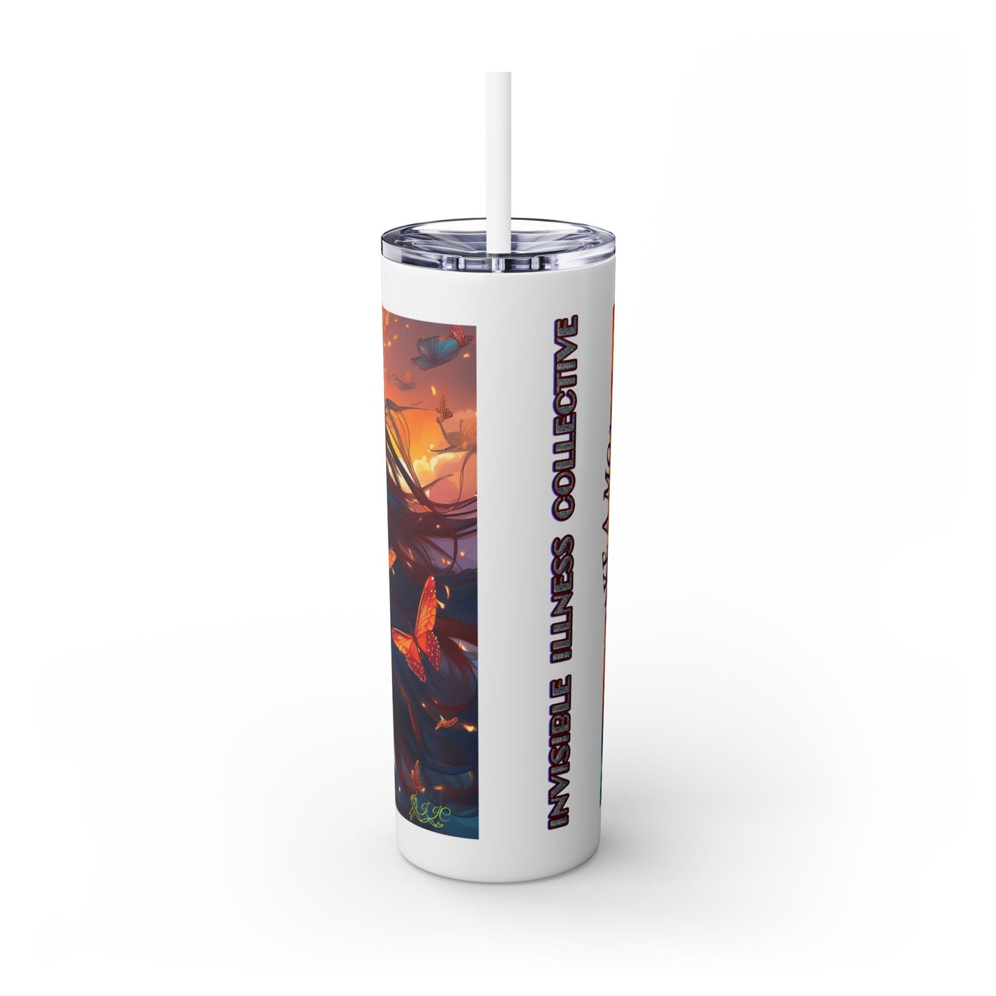 Just Breath: Nurses Rock! Collection Skinny Tumbler with Straw, 20oz