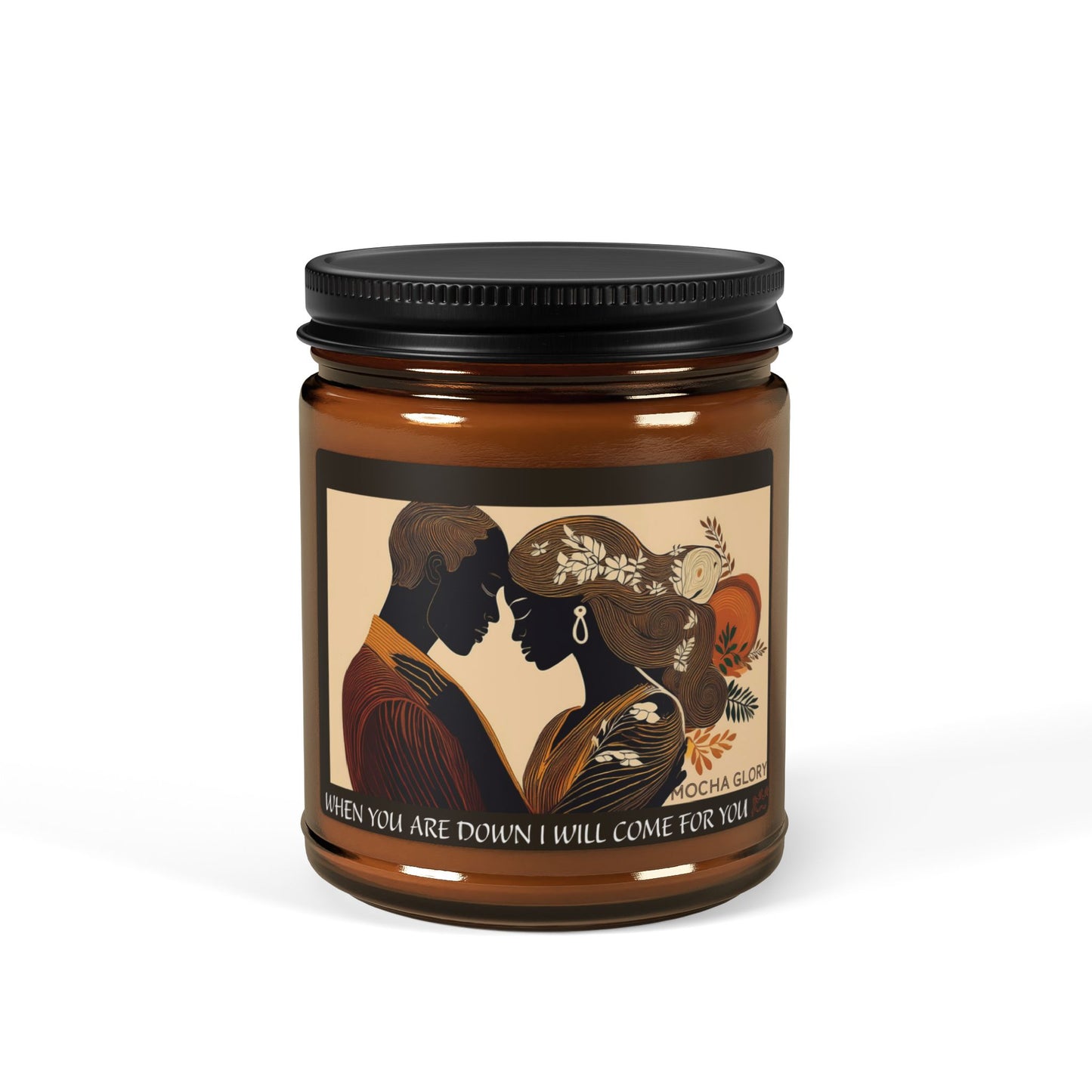 WHEN YOU ARE DOWN Scented Soy Candle (Multi-Size, Amber Jar)