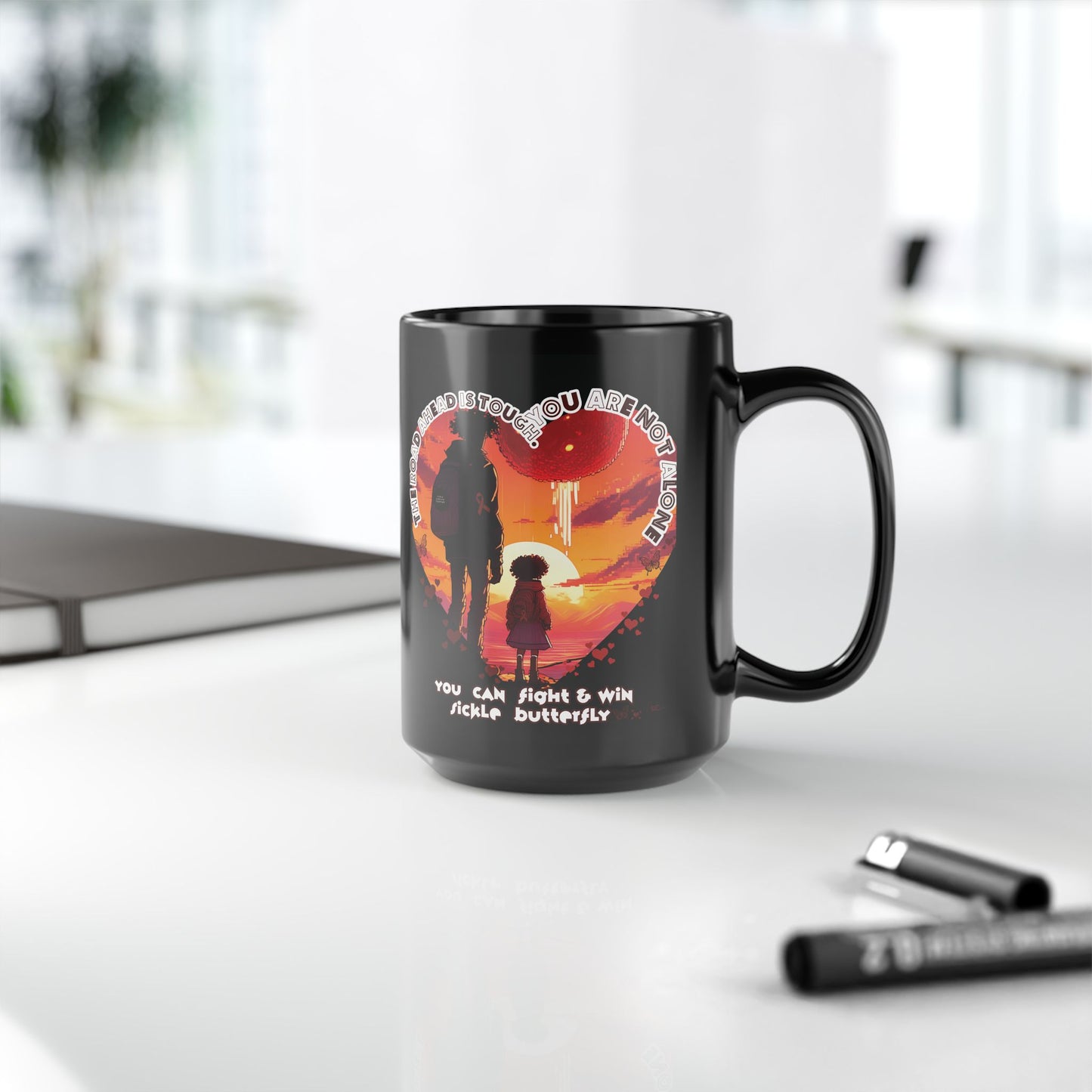 SICKLE BUTTERFLY Black Mug (11oz, 15oz)