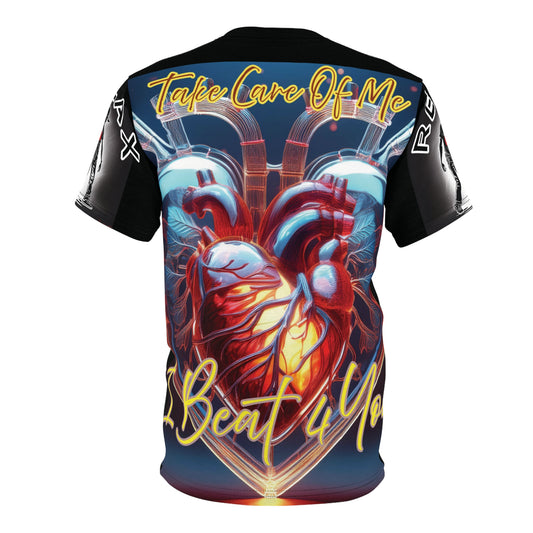 MY HEART BEATS 4 YOU - Unisex Cut & Sew Tee (AOP)