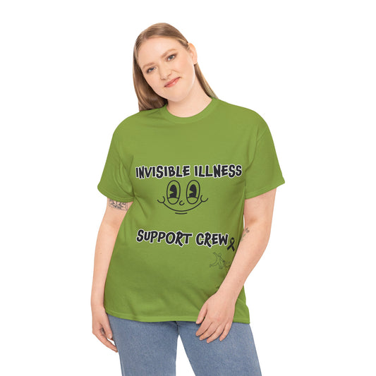 Invisible Illness Support Crew Unisex Heavy Cotton Tee