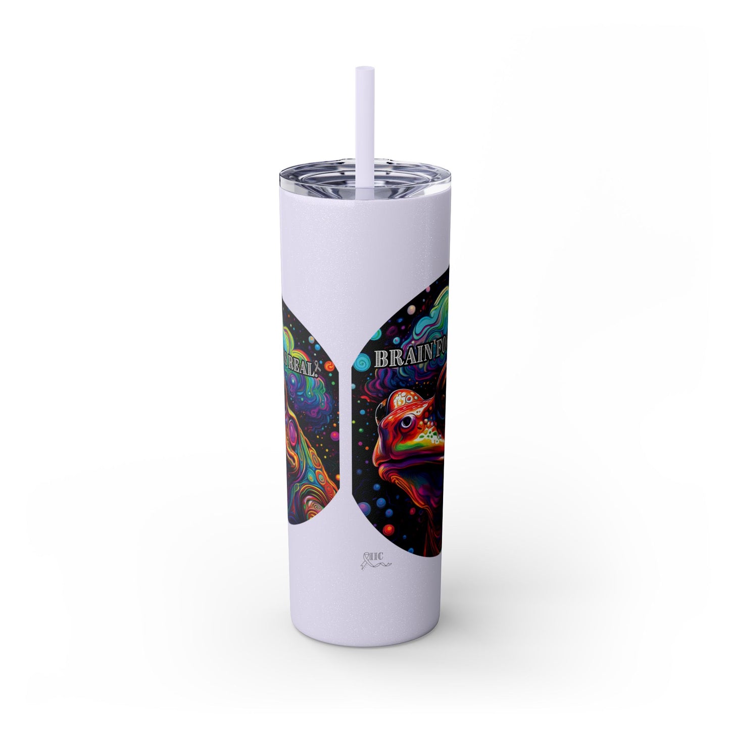 BRAIN FOG Skinny Tumbler with Straw, 20oz