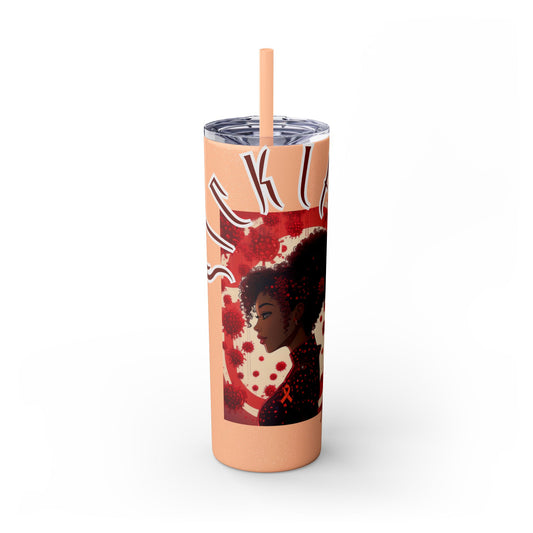 SICKLE PRINCESS - Skinny Tumbler with Straw, 20oz