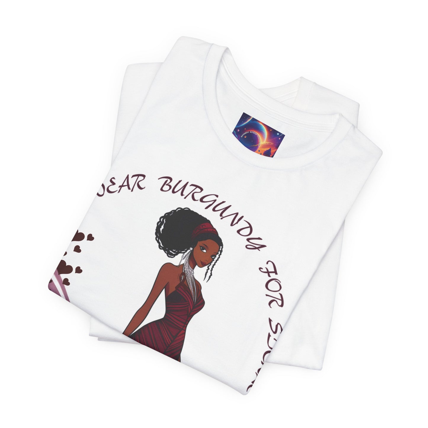 I WEAR BURGUNDY FOR SICKLE CELL - Unisex Jersey Short Sleeve Tee