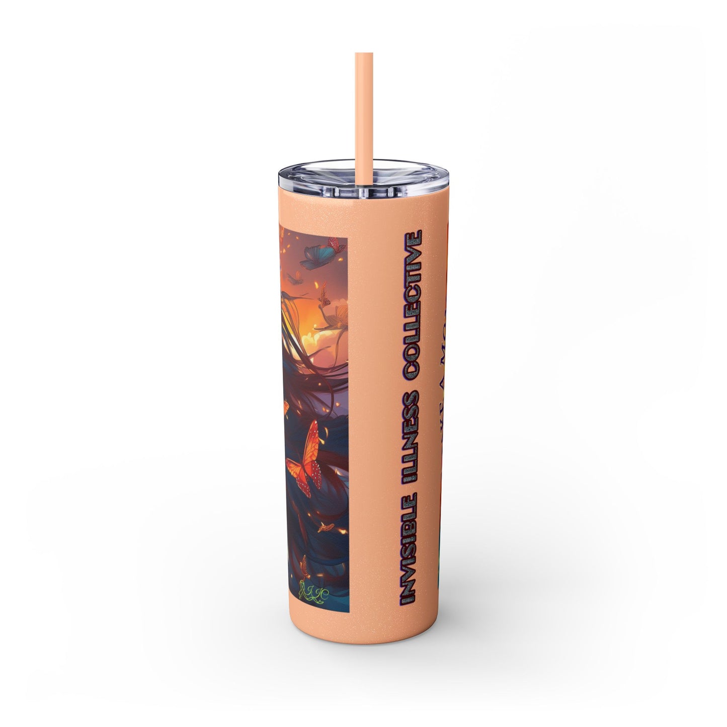 Just Breath: Nurses Rock! Collection Skinny Tumbler with Straw, 20oz