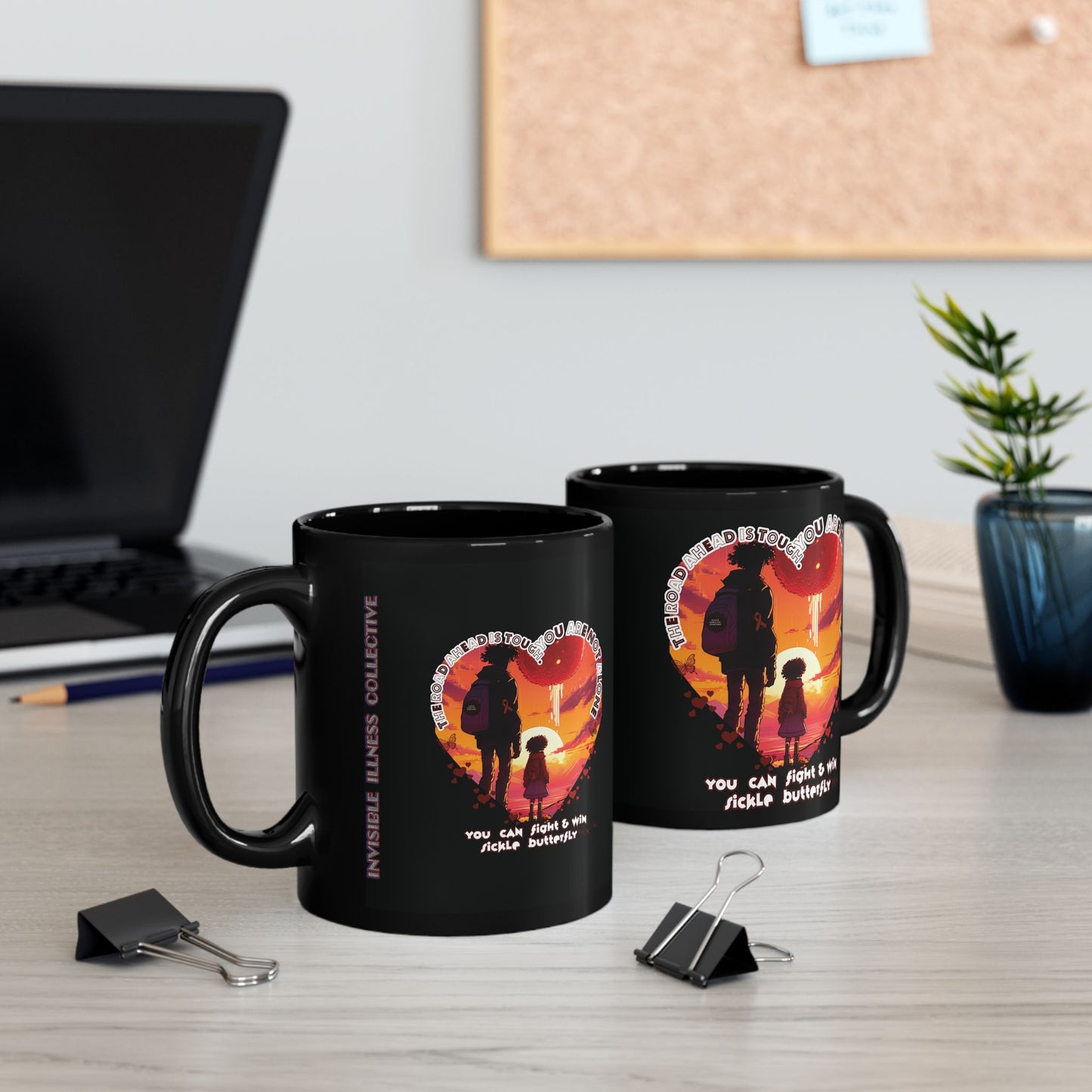 SICKLE BUTTERFLY Black Mug (11oz, 15oz)