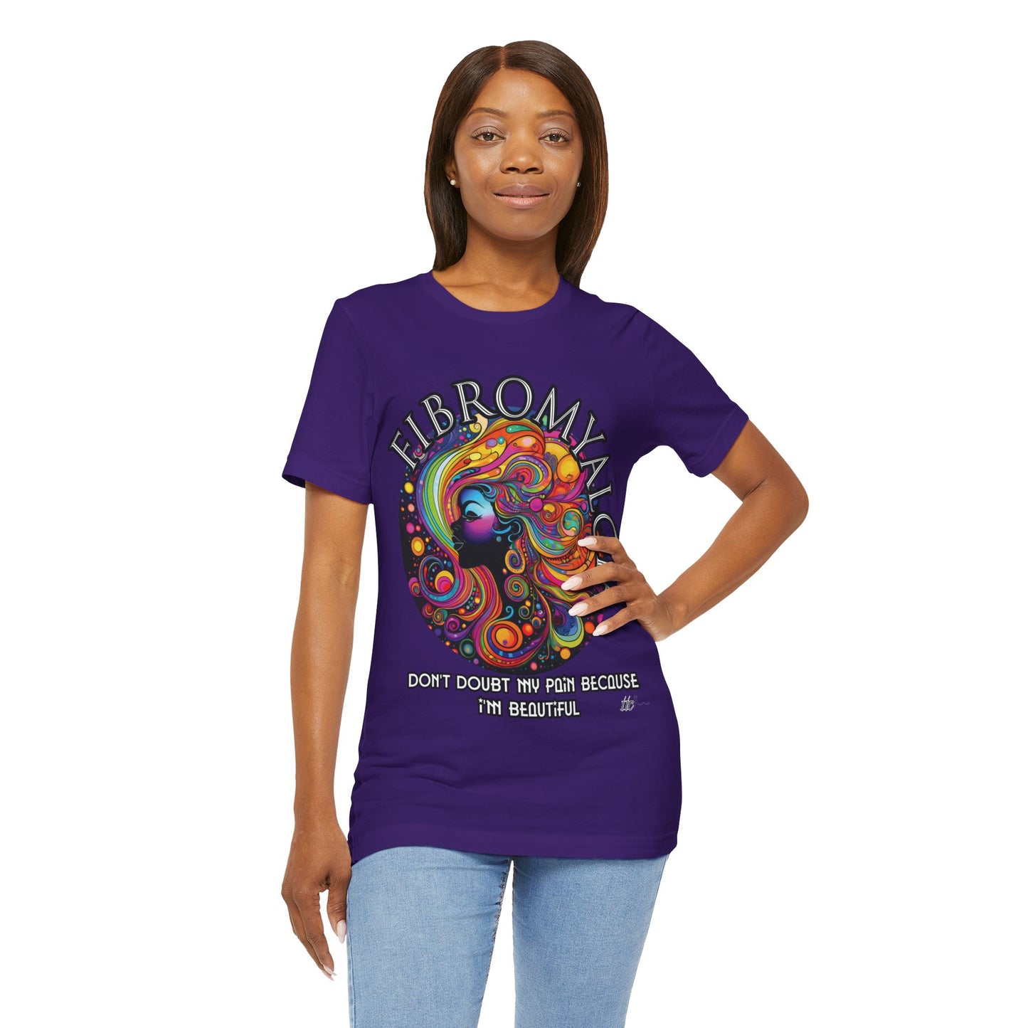 FIBROMYALGIA- DON'T DOUBT MY PAIN- Unisex Jersey Short Sleeve Tee